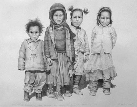pe horber, tibetische kinder